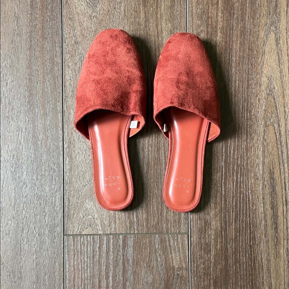 a new day Terracotta Suede Mules